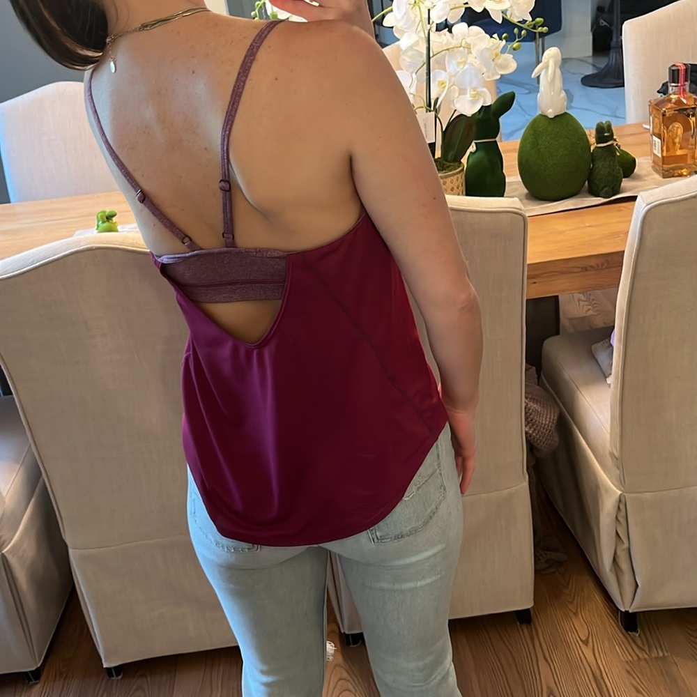 Zella Purple Fitted Camisole athletic Sleeveless Backless